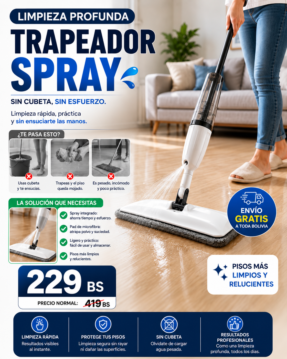 Trapeador Spray - 360º