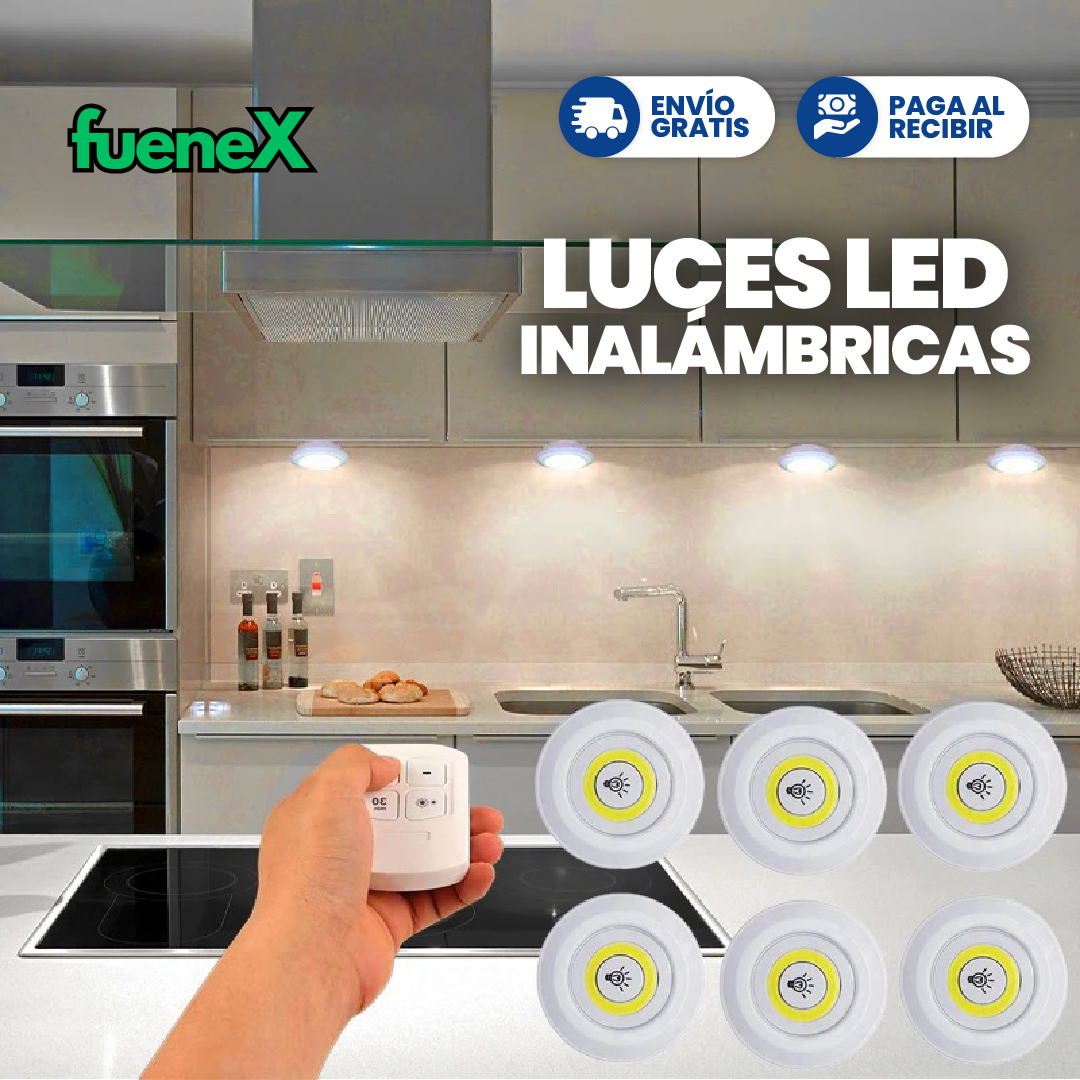 SET 3 EN 1 LUZ LED INALÁMBRICA CON CONTROL REMOTO