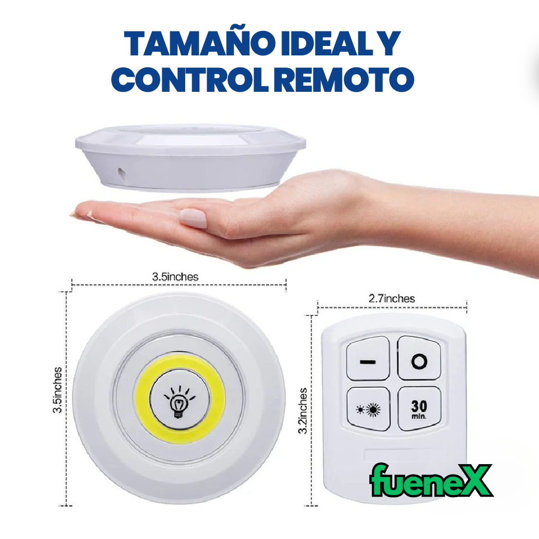 SET 3 EN 1 LUZ LED INALÁMBRICA CON CONTROL REMOTO